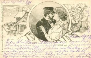 1898 Bleib mir gut; Fr. A. Ackermann Künstlerpostkarte No. 253. s: F. Kruis