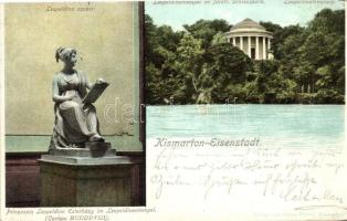 Kismarton, Eisenstadt; Leopoldina szobor, Leopoldina templom, Anton Pinter kiadása / statue, church (EK)