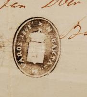 1858 Nyírbakta város pecsétjével ellátott igazolás