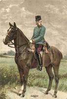 Franz Joseph on horseback s: Ch. Scolik (cut)