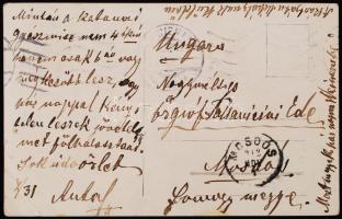 1912 Pallavicini Antal (1850-1916) őrgróf altábornagy huszárezredével Bécsben. Képeslap, hátulján az...