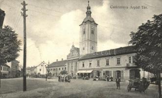 Csáktornya, Árpád tér; Fischel Fülöp (Strausz Sándor) kiadása / Arpad square (EB)
