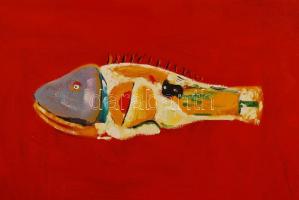 Jelzés nélkül: Hal. Olaj, vászon, 50×50 cm