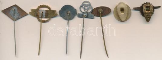 7db vegyes magyar és külföldi autós, motoros kitűző és jelvény, főleg zománcozottak T:vegyes