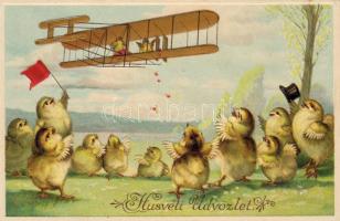 Vögel C Präge Litho