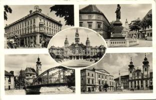Győr, városháza, templom, Royal hotel, Hotel Lloyd, Birkmayer János üzlete