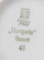 2 db Zsolnay tál" Hungária sorozat" és egy MZ német tál, jelzett, hibátlan,  d:19-24 cm