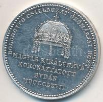 Habsburg Birodalom / Bécs 1867. Koronázási zseton Erzsébet királyné budai koronázására Ag (5.49g/24m...