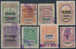 16 db Budapesti okmánybélyeg 2 stecklapon (23.000)