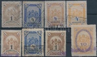 16 db Budapesti okmánybélyeg 2 stecklapon (23.000)