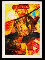 Magén István (1946-): Vízhordó Chájim. Szita 8/25, papír, jelzett, 62×43 cm