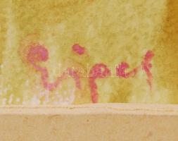 Sípos Tibor (1946-): Tájkép. Akvarell, papír, jelzett, 31×47 cm