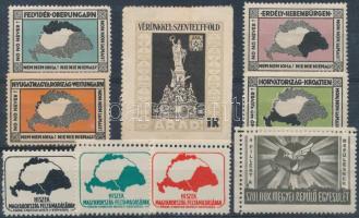 9 irredenta levélzáró közte ritka Szolnok Megyei Repülő Egyesület