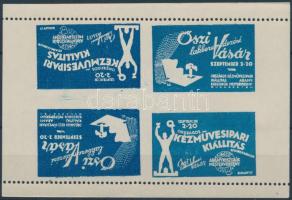 Őszi lakberendezési vásár + Kézművesipari kiállítás emlékív csak felül és alul fogazott