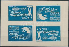 Őszi lakberendezési vásár + Kézművesipari kiállítás emlék kisív vágott, az ívszélén törés