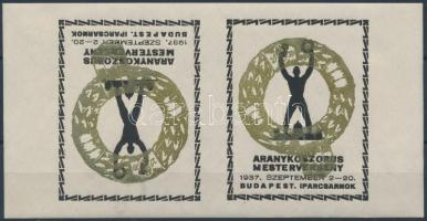 1937 Aranykoszorús mesterverseny emlék kisív