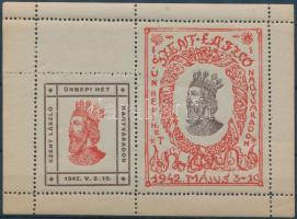 1942 Szent László ünnepi hét Nagyváradon emlék kisív zöldesszürke papíron