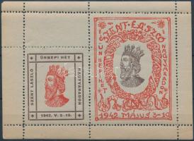 1942 Szent László ünnepi hét Nagyváradon emlék kisív zöldesszürke papíron