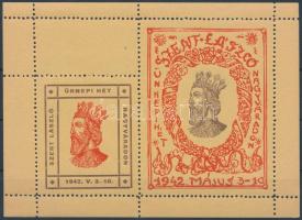 1942 Szent László ünnepi hét Nagyváradon emlék kisív sárga papíron