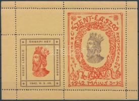 1942 Szent László ünnepi hét Nagyváradon emlék kisív sárga papíron