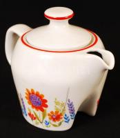 2 db Hollóházi bögre és egy kiöntő, m:11 cm, m:10 cm