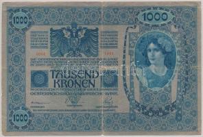 1902. 1000K piros "Deutschösterreich" felülbélyegzéssel T:III,III-
Adamo K35B