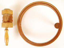 Fa hímzőráma asztali rögzítővel, d: 20 cm