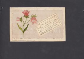 Flower, silk decoration, embroidered (fa)