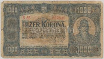 1923. 1000K T.W. nyomdahely jelöléssel T:III- Adamo K27