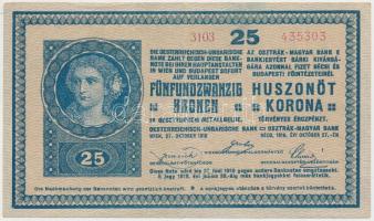 1918. 25K "3106" 3,5mm, hullámos hátlappal, sorozat- és sorszámban eltérő hurkolású "3" T:III