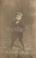 Hungarian boy smoking, photo (small tear)