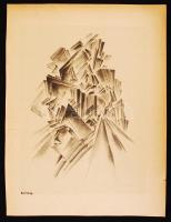 Ruzicskay György (1896-1993): Arcok. Algrafia, papír, jelzett az algrafián, 24×18 cm