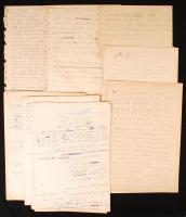 cca 1950-1990 Hernádi Gyula (1926-2005) író, forgatókönyvíró saját kezű kéziratai, írásai, jegyzetei.