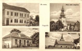 Nagyida, Állami iskola, Hangya üzlet / school, shop (Rb)