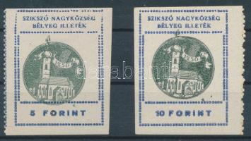 1947 Szikszó városi illetékbélyeg 5Ft, 10Ft