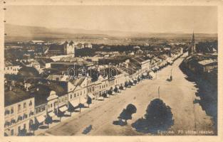 Eperjes, Fő utca, Cattarino Sándor üzlete / street, shop (b)