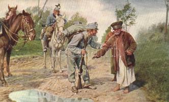 Orosz kém elfogatása / Gefangnehmung eines russischen Spions / catching a Russian spy; K.u.K. military, WWI