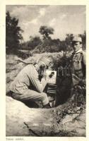 Tábori telefon; az Érdekes Újság kiadása / K.u.K. military, WWI field telephone