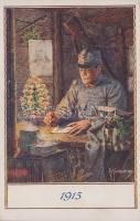 1915 K.u.K. Militär, Fröhliche Weihnachten / WWI Christmas greeting s: F. Kuderna
