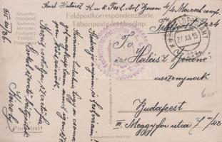 1915 K.u.K. Militär, Fröhliche Weihnachten / WWI Christmas greeting s: F. Kuderna