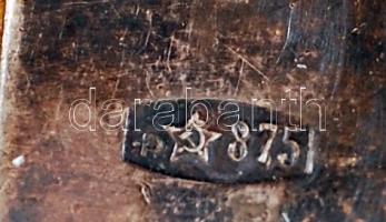 Ezüst (Ag) mandzsetta gomb berakással, jelzett, br: 8,3 g