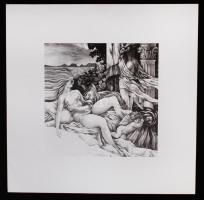 Töreky Ferenc: Aktok című ofszetnyomással készült 30x30cm-es képe szép állapotban