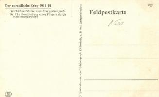 Der europäische Krieg, Nr. 12. Beschiessung eines Fliegers durch Maschinengewehre / WWI artillery, K...