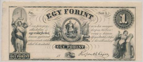 1852. 1Ft "Kossuth bankó" kitöltetlen "A" T:I,I- Hungary 1852. 1 Forint "A", without date and serial number C:UNC,AU Adamo G122