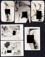 6 db pornó fotó, 5x9 és 9x6 cm közötti méretekben
