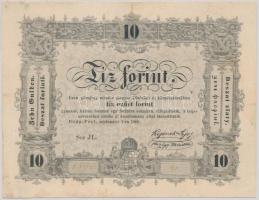 1848. 10Ft "Kossuth bankó" fordított hátlapi alapnyomat T:restaurált Hungary 1848. 10 Forint reverse basic print on the back C:restored Adamo G111h