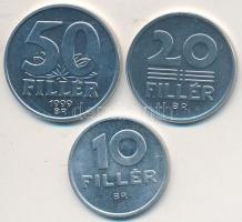 1993. 10f Al + 1996. 20f Al + 1999. 50f Al Ritkább évjáratok!  T:1-,2 Adamo F3.3,F4.3,F5.3