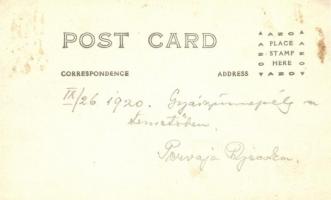 1920 Pervaya Rechka, Pervaja Rjécska; Gyászünnepély a temetőben / ceremony in the military cemetery,...