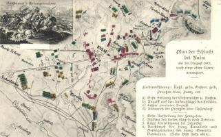 Plan der Schlacht bei Kulm / map of the Kulm (Chlumec) battle, 1813