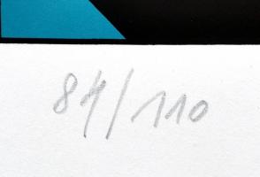 Victor Vasarely (1908-1997): Vega sorozatból: OKTA-STRI. Szitanyomat,  papír, jelzett, számozott (11...